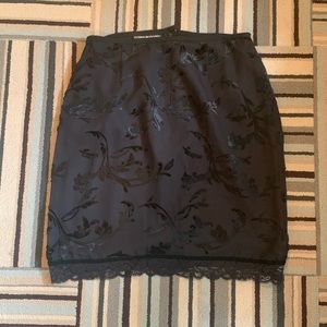 Sexy Black Velvet Skirt